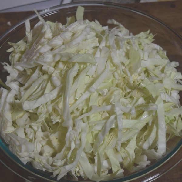 making homemade sauerkraut Hidden Springs Homestead