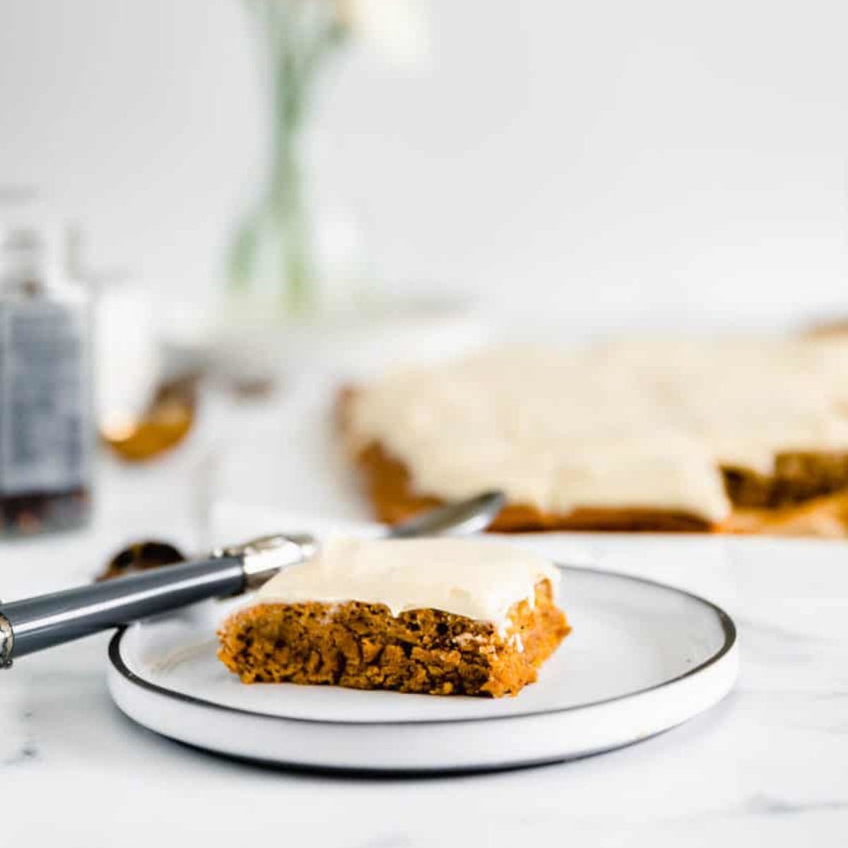 pumpkin spice cake on a plate