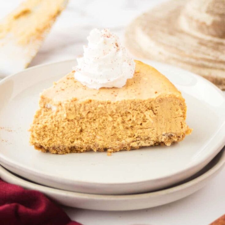 creamy pumpkin cheesecake with cool whip topping